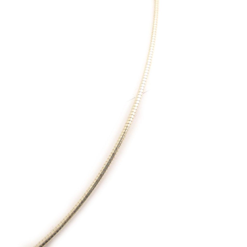 Les Trésors De Lily [C9435] - Silver 'Omega' Silver Necklace - 42 Cm 2 Mm