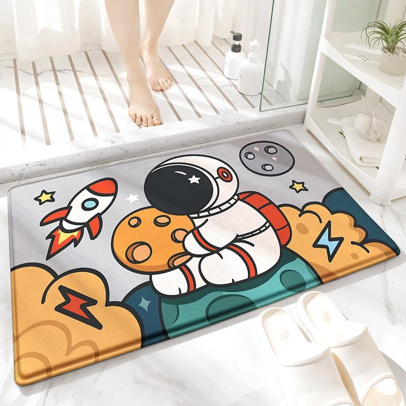 Rabbit Welcome Mat for Front Door Outdoor Entry Print Doormat Non Slip Kitchen Bedroom Footpad Home Indoor Decor Funny Kid Rug