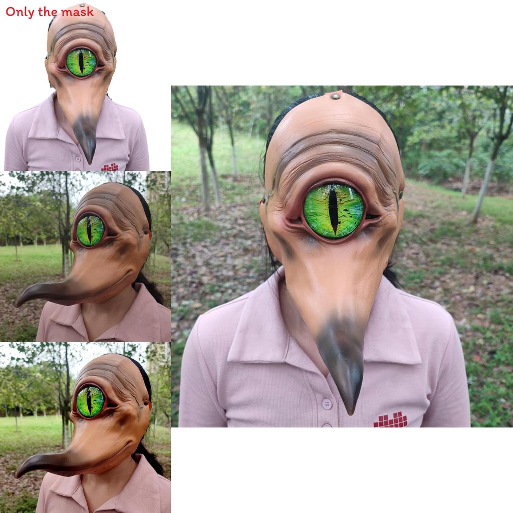 One Eyed Monster With A Long Mouth Monster Latex Mask For Halloween Party And Cosplay Events