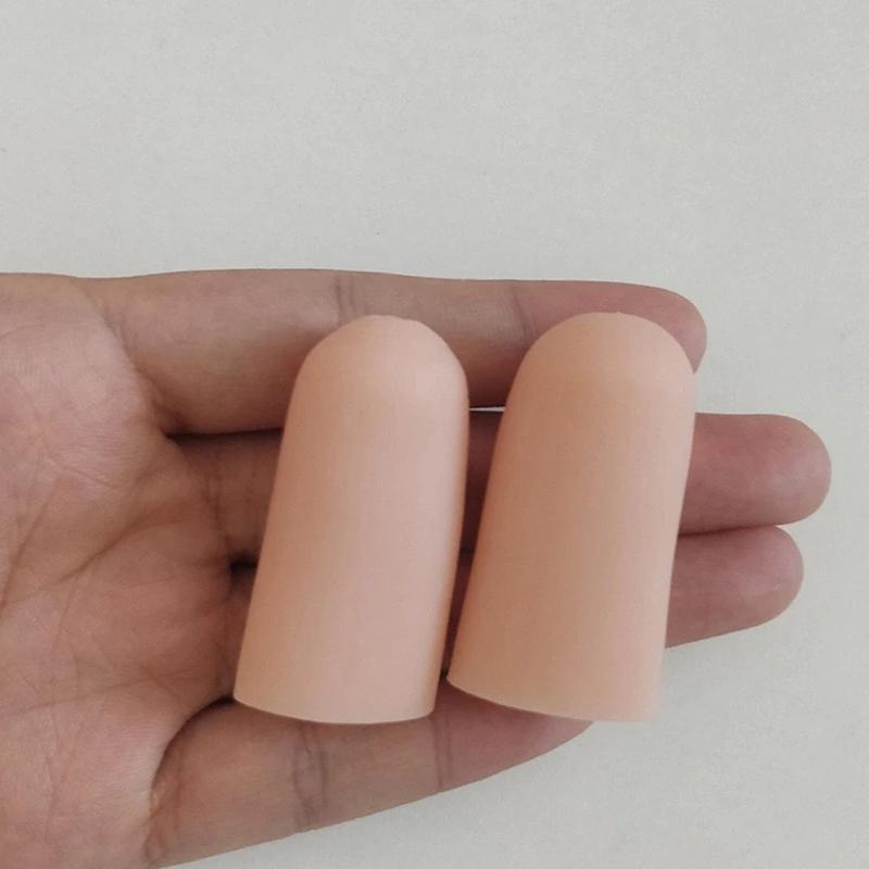 2Pcs Washable Silicone Finger Cots for Dry Skin Cracked Reusable Finger Protectors