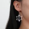 Cazador Star of David Israel Map Drop Earrings Stainless Steel Je Judaism Jewelry Hexagram Earrings Vintage Gift 2026 New