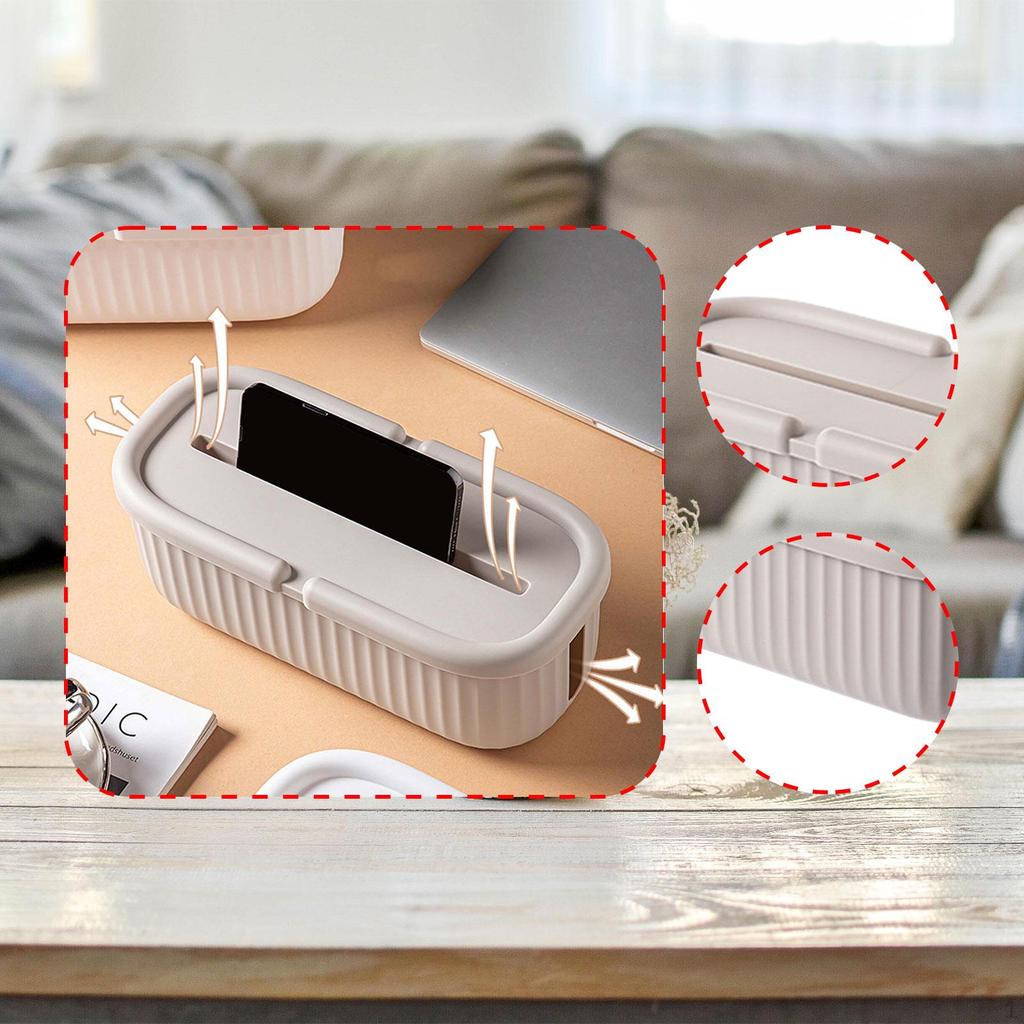Cable Organizer Box with Concealment Features for Home And Dorm Use