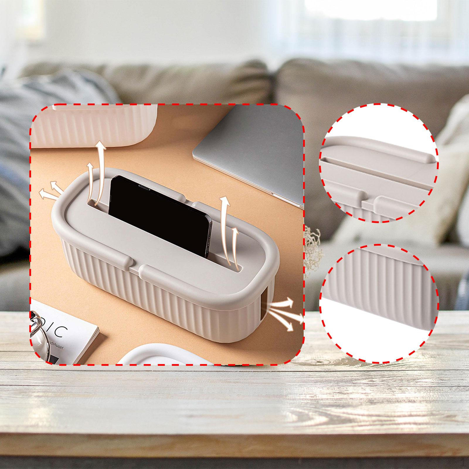 

Cable Organizer Box with Concealment Features for Home And Dorm Use хакі