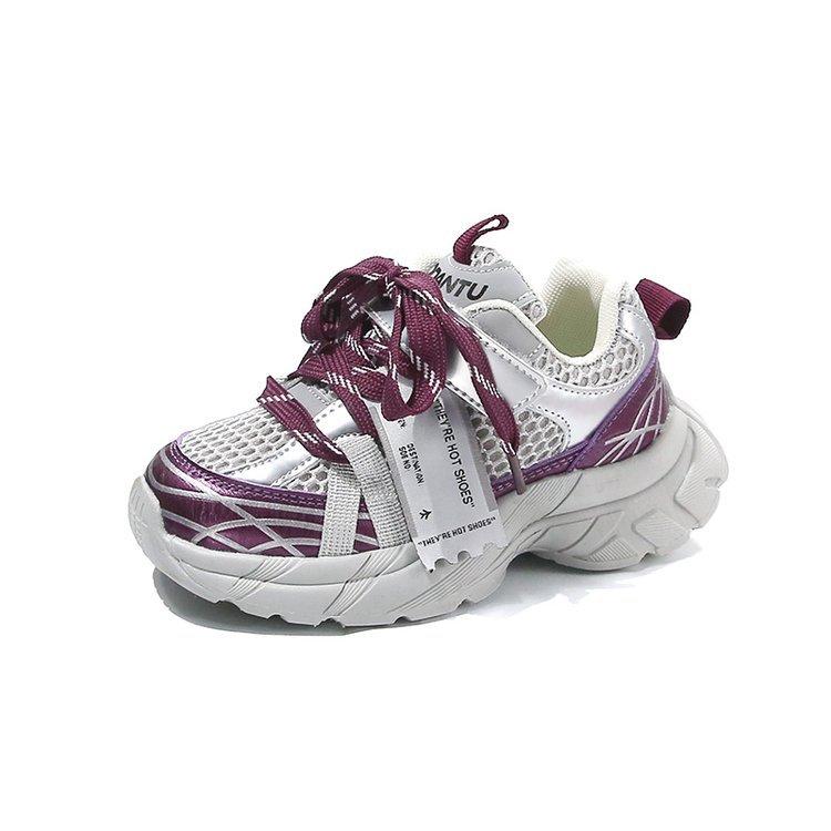 Girls shoes dad shoes 2025 spring new children's sports shoes medium and older children's girls mesh Korean version running shoes