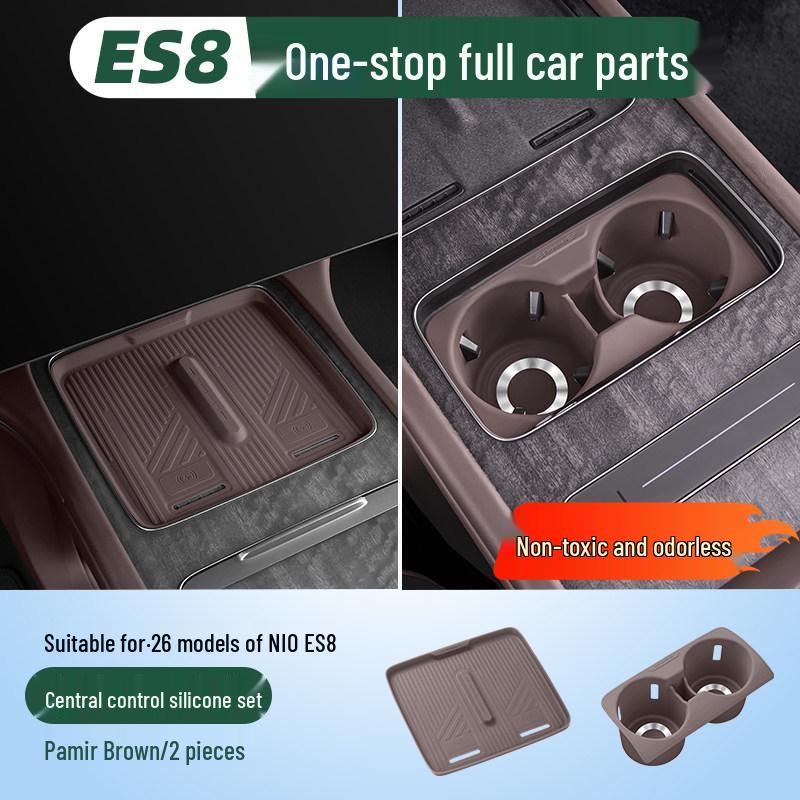Silicone Non-Slip Cup Holder for Third-Gen Nio ES8 (26 Model Compatibility) - Center Console Car Interior Decoration Set