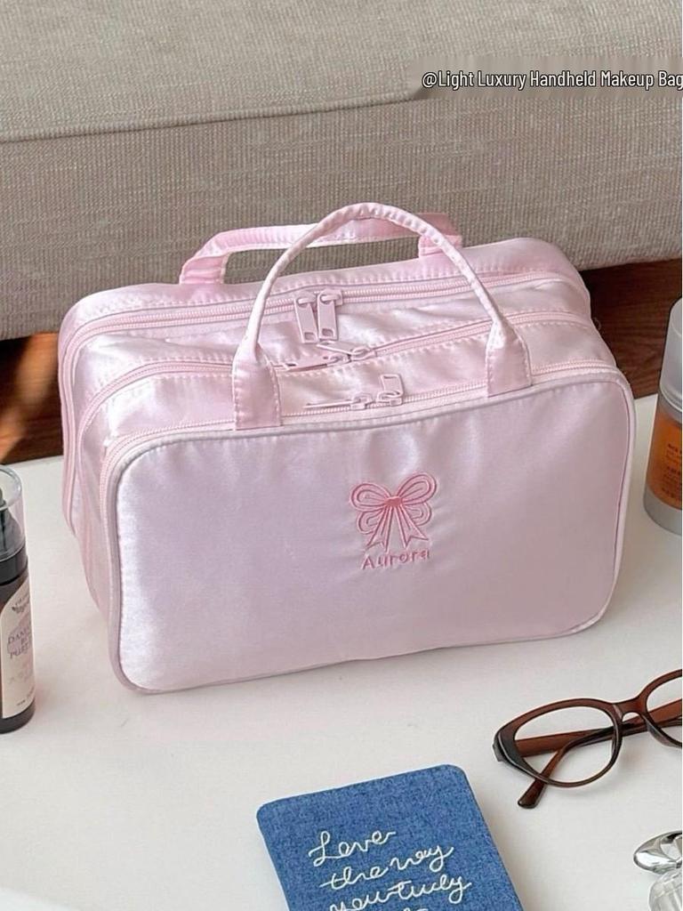 Dreilagige tragbare Make-up-Tasche – Großes Fassungsvermögen, wasserdicht, reisefreundlich