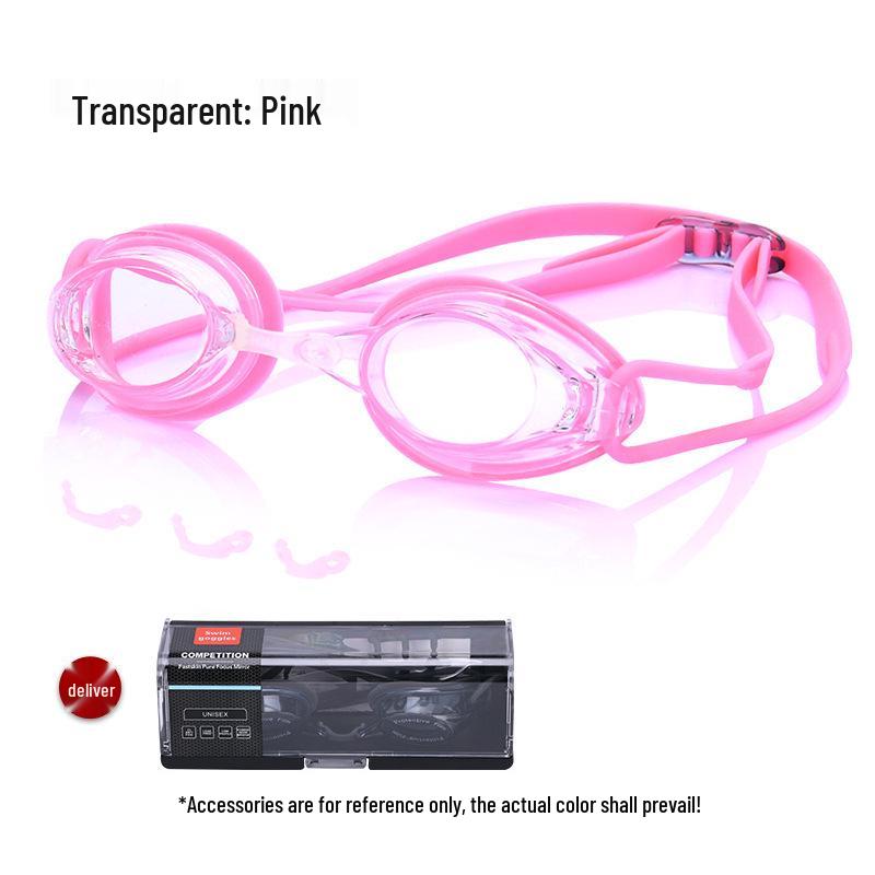 High-Definition Waterproof Anti-Fog Color-Plated Racing Swimming Goggles