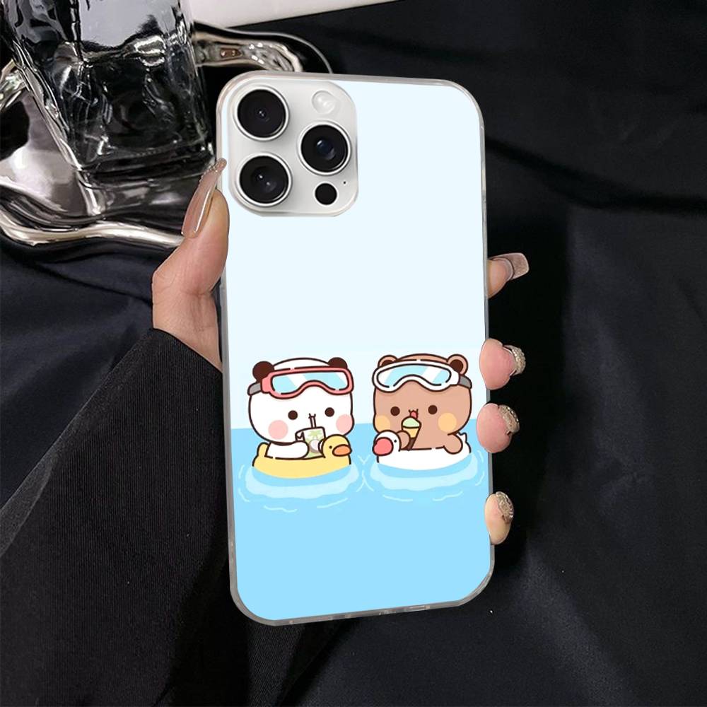 Cute Bubu Dudu Cartoon For IPhone 17 16 15 14 13 12 11 Plus Pro Max Satin Colorful Glossy Surface Phone Case