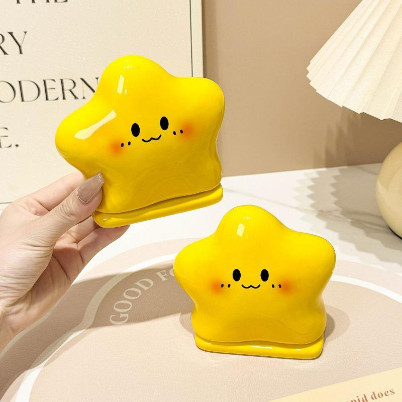 Star Toothpick Holder ABS Home Creative Desktop Decoration Cute Toothpick Box Dental Floss Cotton Swab Storage Cylinder