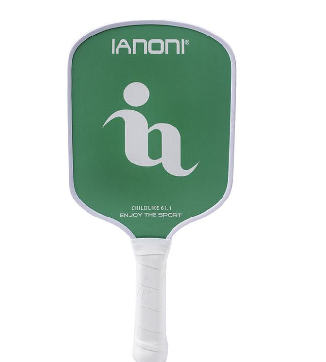 IANONI GREEN Carbon Fiber Thermoformed Pickleball Paddle 14inch Length 5.6oz Weight 14mm Fiberglass Sports Equipment Games