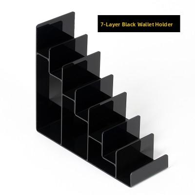Acrylic Display Stand Multi-layer Step-shaped Wallet Holder Mobile Phone Case Holder Leather Clip Stand Transparent Base