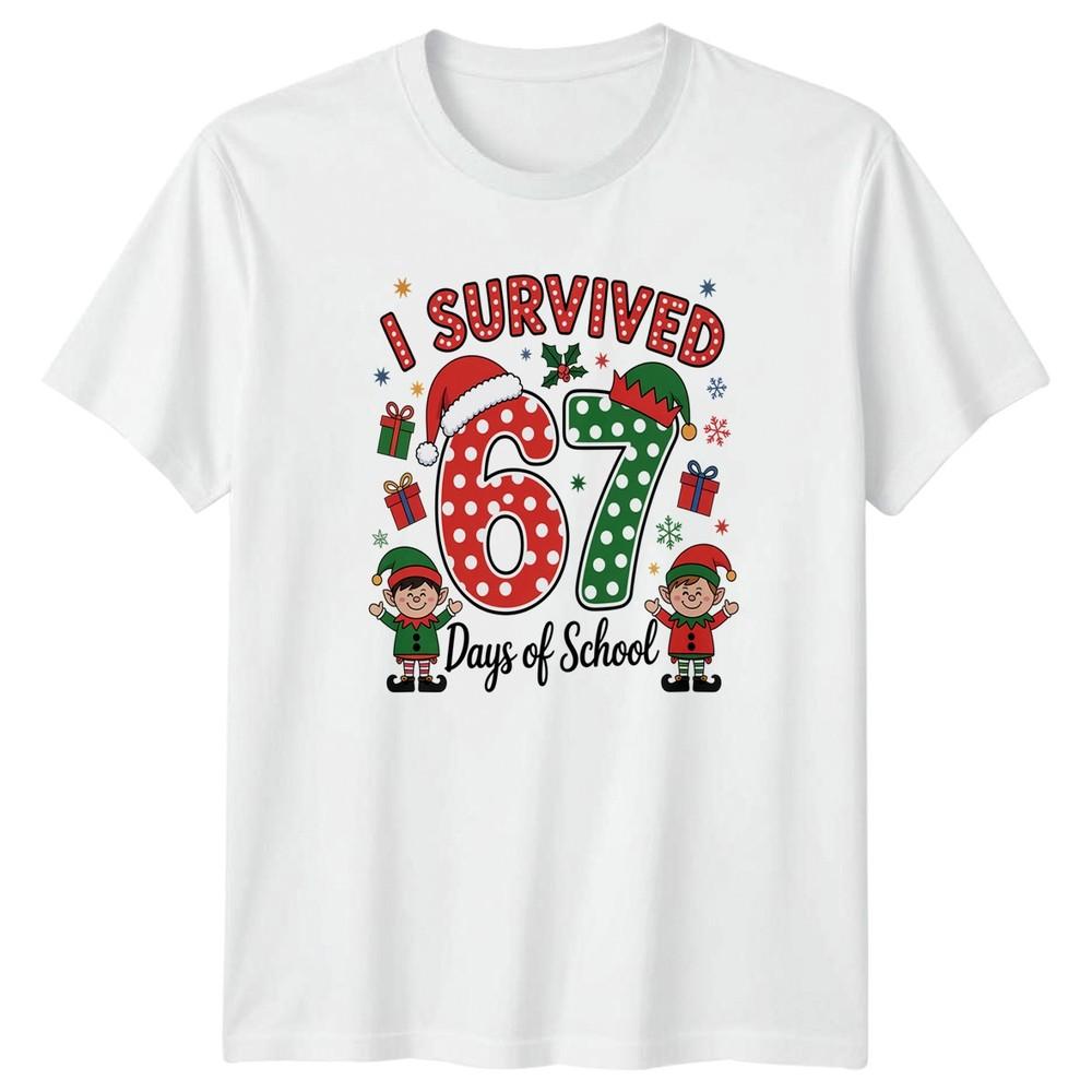 I Survived 67 Days Of TShirt School Countdown Student Education Gift S