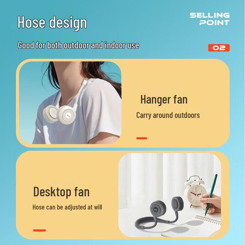 Newsmy PBS002 Neck Fan & Bluetooth Speaker