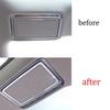 For Mercedes-Benz GLC 16-21 Aluminum Silver Rear Makeup Mirror Frame Cover Decor