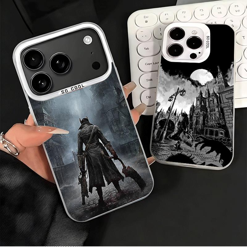 B-Bloodborne Game Soft Phone Case for iPhone 15 16 17 Pro Max 17Air 16E 14 Plus 13 12 Mini Shockproof Cover Back Shell