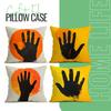 Black Handprint Cushion  Pillowcase Printed Polyester 45x45cm Throw Pillowcover Decorative Sofa Cushion Pillowslip Home Decor