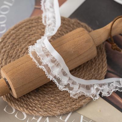 2,5 cm breit 2 Lagen Elastische Spitze Stoff DIY Handwerk Bestickte Spitze Besatz Nähzubehör Für Kleid Dessous