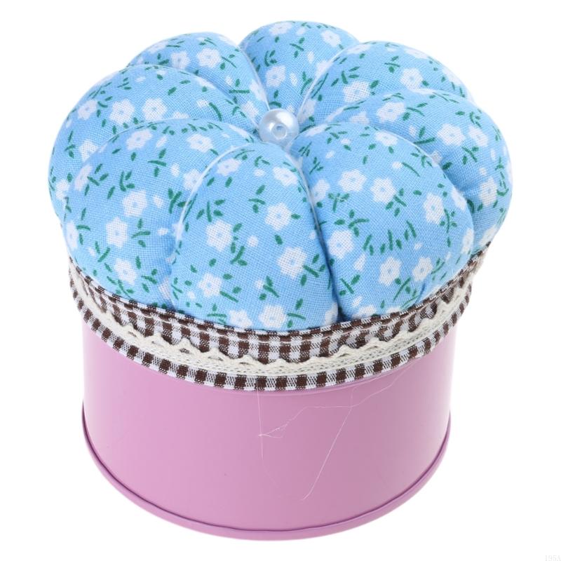 Flower Pin Cushion with Storage Container Quilting Pin Holder for Sewing Pin Thread Thimble Button and Sewing Accessory Dropship