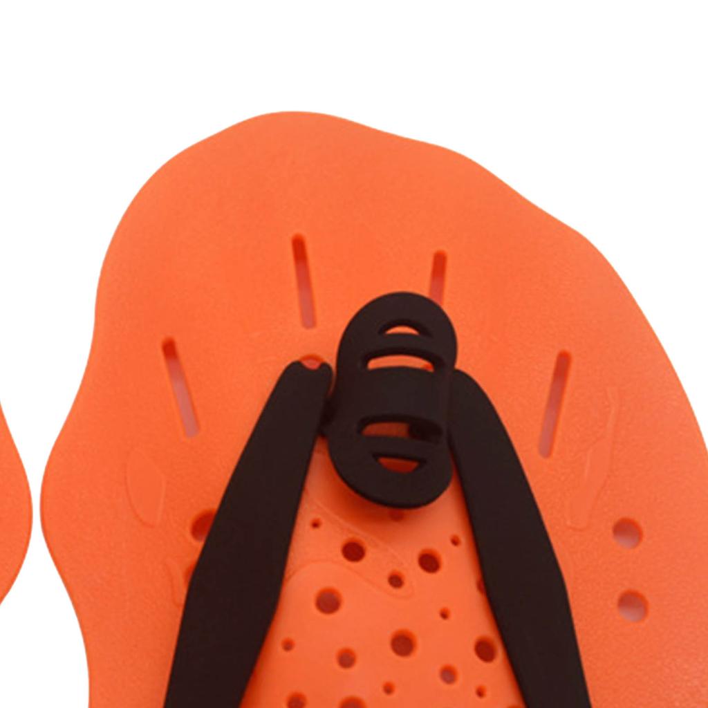 Hand Paddle Sturdy Anti Slip Swim Training Paddles Swimming Assistant Hand Fins for Teenagers Beginners Orange
