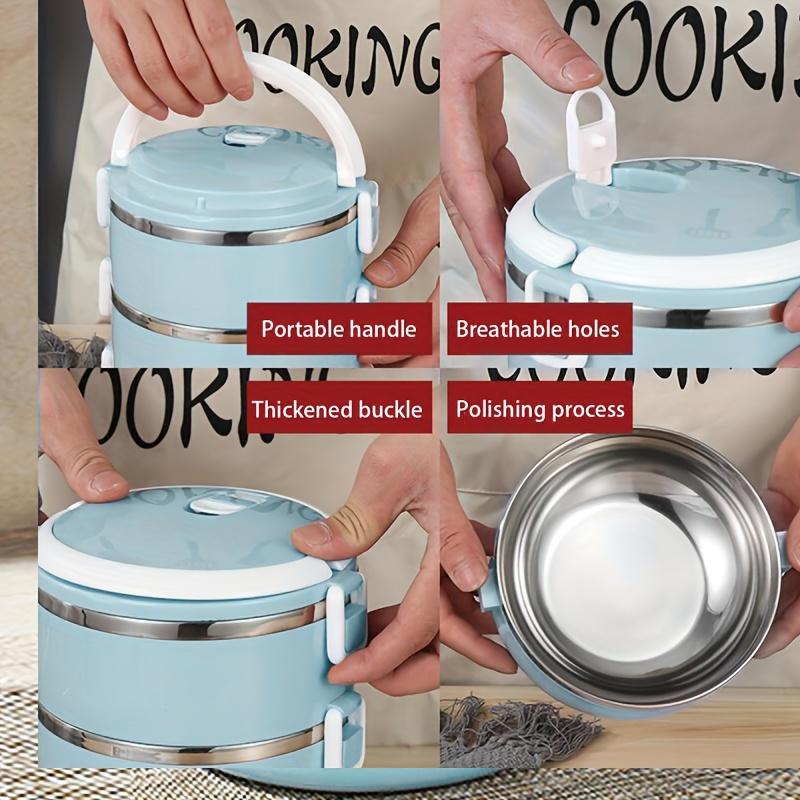 1pc Lunch Boxes, Double-layer Stainless Steel Bento Box, Insulated Food Storage Container With Lid, For Office, School, Camping And Picnic