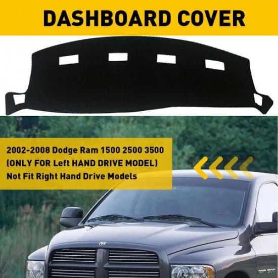 

Fit DODGE 2002-2008 1500 RAM 2500 3500 Cover Dash Black Mat Pad Dashboard Carpet