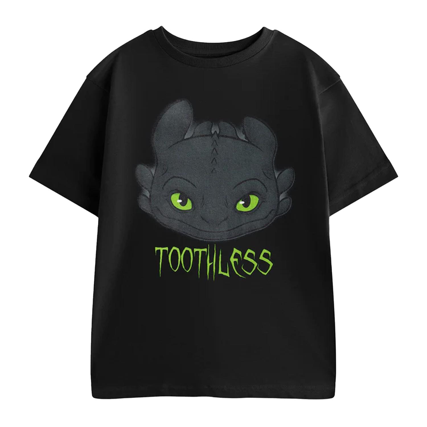 Hoe Train Je Je Draak Jongens Tandeloos T-shirt met Korte Mouwen 9-10 Years zwart
