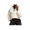 Puma Classics Oversized Puffer Jacket Solid Color High Neck Zipper Short Sleeve Down Jacket Women jackets White 621693-66