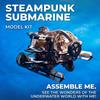 Ugears Steampunk Submarine 70229 Wooden 3D Puzzle Craft No Glue or Tools Required
