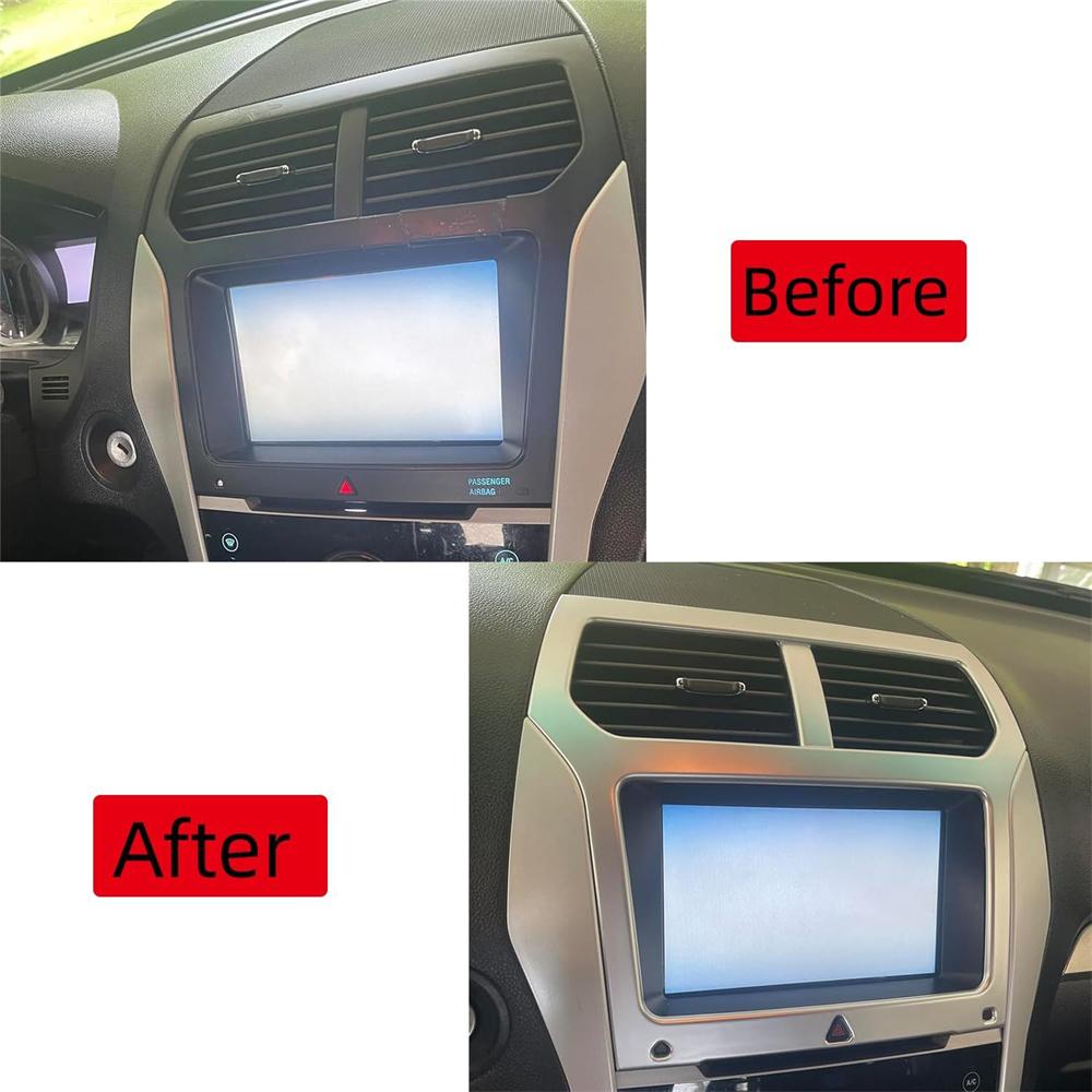 For 2011-2014 Ford Explorer Car Interior Dashboard Console Navigation Cover Trim