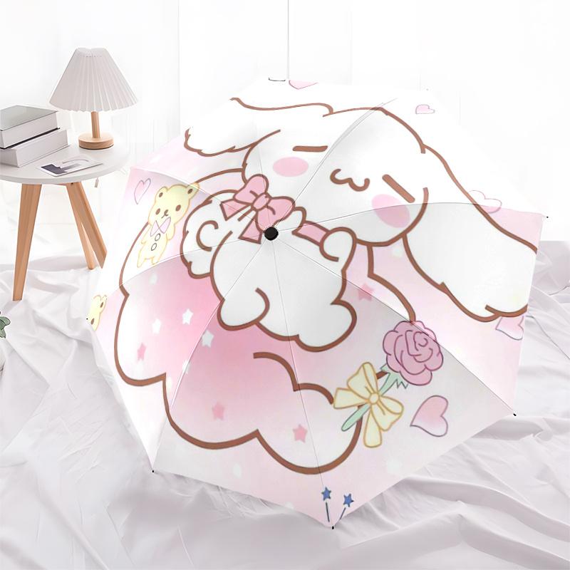 

1pc Pink Cloud Cinnamoroll Theme Pattern Umbrella, Fashionable, Personalized, High-Value Folding Umbrella, a Must-Have for Summer, 8-Rib Durable Iron