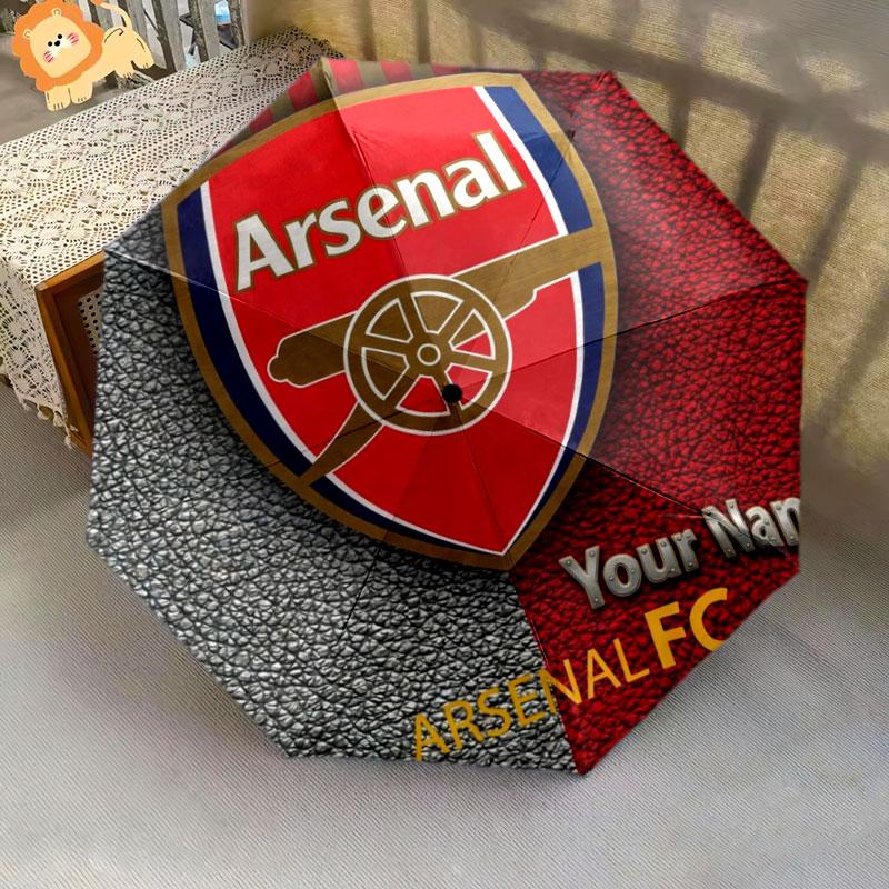 1 PC Automatic Folding Umbrella - Arsenal F Custom Name Pattern, Portable & Foldable Design with 8 Ribs, Christmas Birthday Gifts