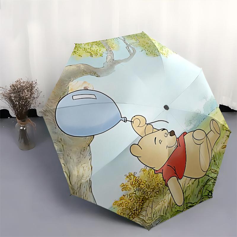 Ombrello Automatico Apri e Chiudi Winnie-the-Pooh, Tigro, Ombrello da Viaggio Compatto, Leggero e Portatile, Adatto per Spiaggia, Pendolarismo