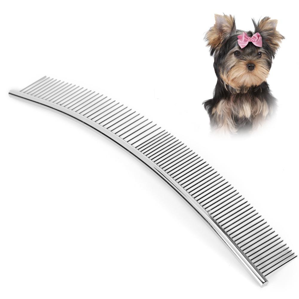 Two Tooth Spacing Double Sided Dog Detangler Comb  Coat Tangle Clearing