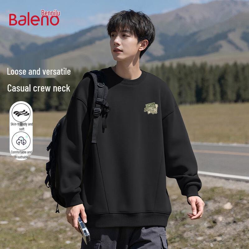 Baleno Men's Loose Fit Crewneck Sweatshirt with Graphic Print