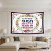 Patriotic Theme Independence 250th Anniversary Tapestry with 17762026 250 YEARS OF FREEDOM Words Home Decor High Quality