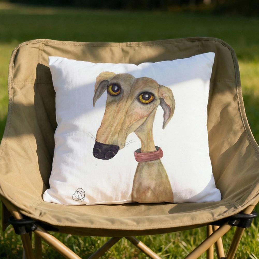 Derp Whippet Cute Cushion Cover Soft Reversible Durable Pillow Cover MultiScene Use for Home Car Daily Comfort