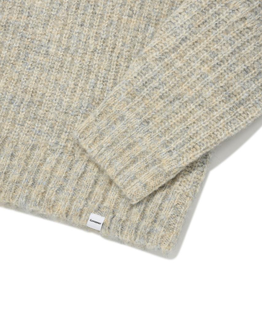 COVERNAT Multi-Color Turtleneck Knit Oatmeal