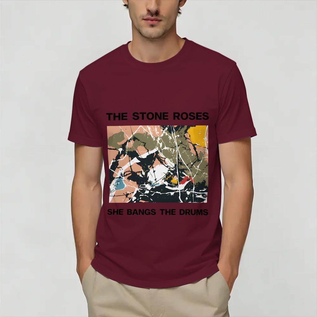 Vintage TShirt Summer The Stone Roses Hip Hop T Shirts Cotton Tee Shirt for Unisex Awesome Cheap Short Sleeve Tees