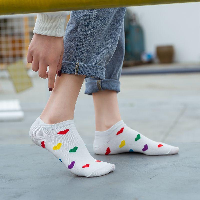 Lady Fashion Wind Pineapple Bird Poached Egg Cow Cartoon Colorful Cotton Sock Girls Ankle Socks