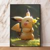 Pikachu Canvas Prints Cute Anime Poster Decor Paintings Modern Living Room Cartoon Character Picture Wall Decor Gifts