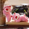 Adorable Pink Bear Plush Keychain Cute Stuffed Animal With Soft Short Plush