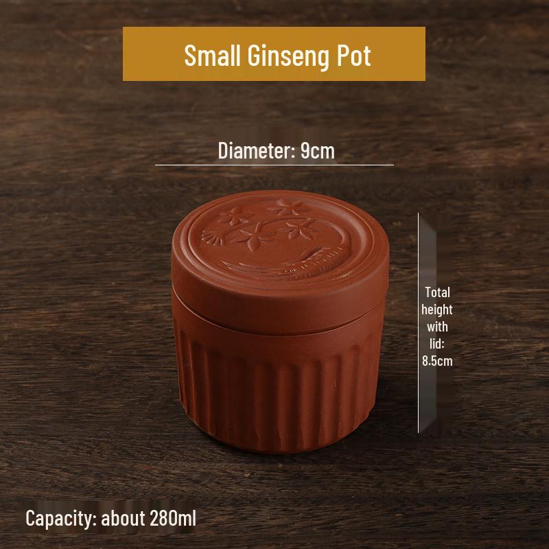 Purple Clay Double-Boiler Stew Pot with Lid - Chinese Retro Health Pot for Stews, Soups, and Steamed Eggs.