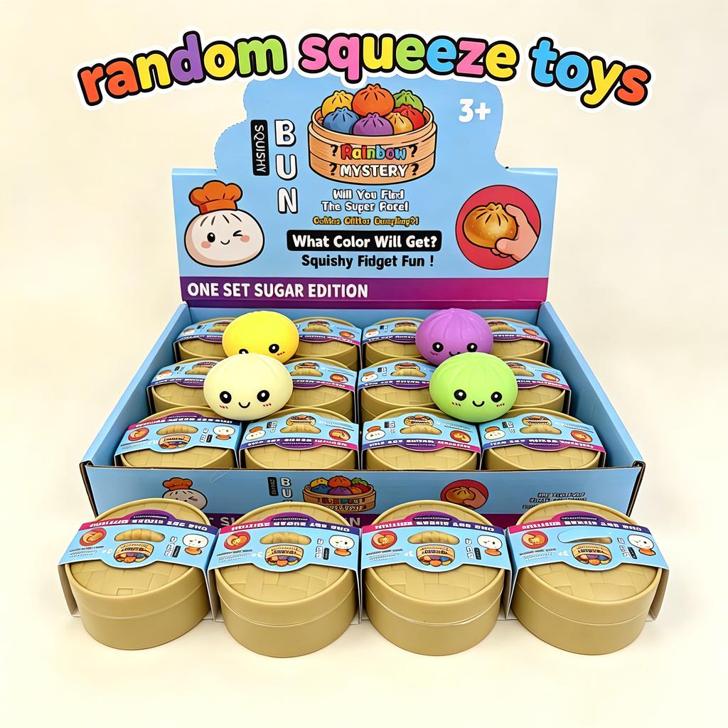 Colorful Simulated Steamed Bun Squishy 1-6pcs with Dumpling Sensory Squeeze Figure for Stress Relief Charming Look