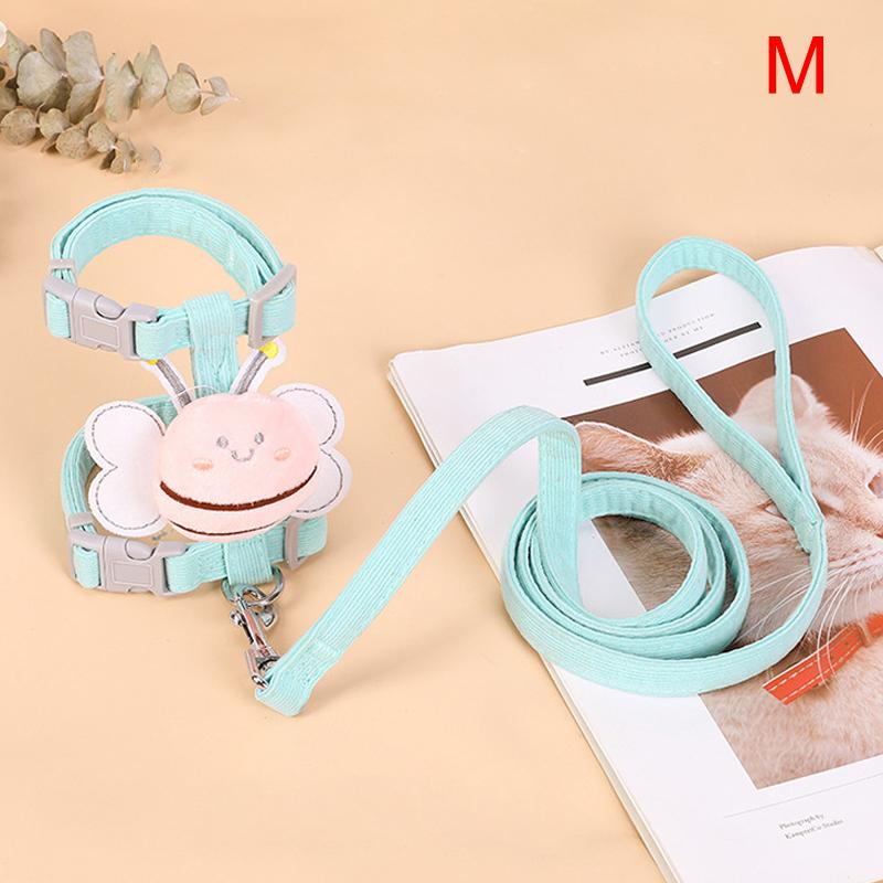 Cat Harness & Leash Set, Cats Escape Proof - Cute Bee Plaid Lightweight Soft Petsafe Harness