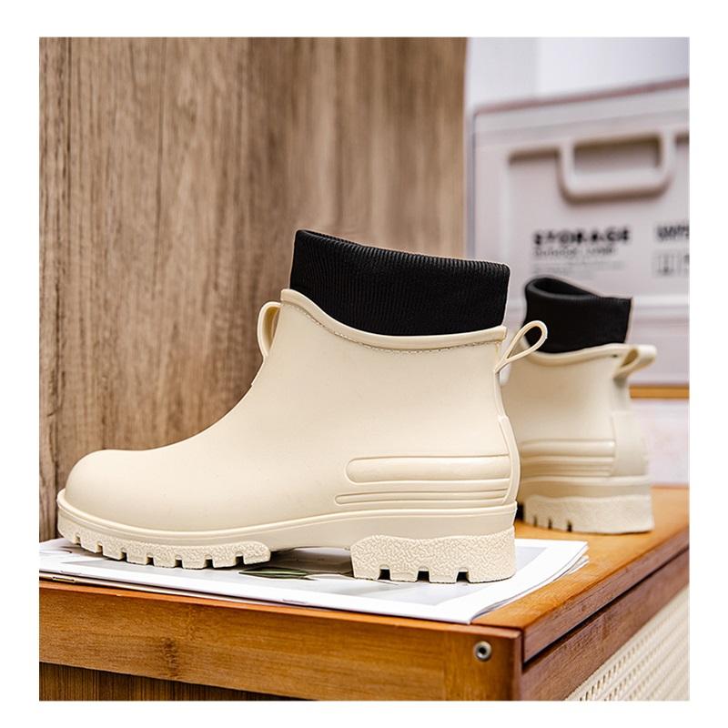 Short Rain Boots Waterproof Non-slip Ankle Rubber Shoes For Outdoor Work Kitchen