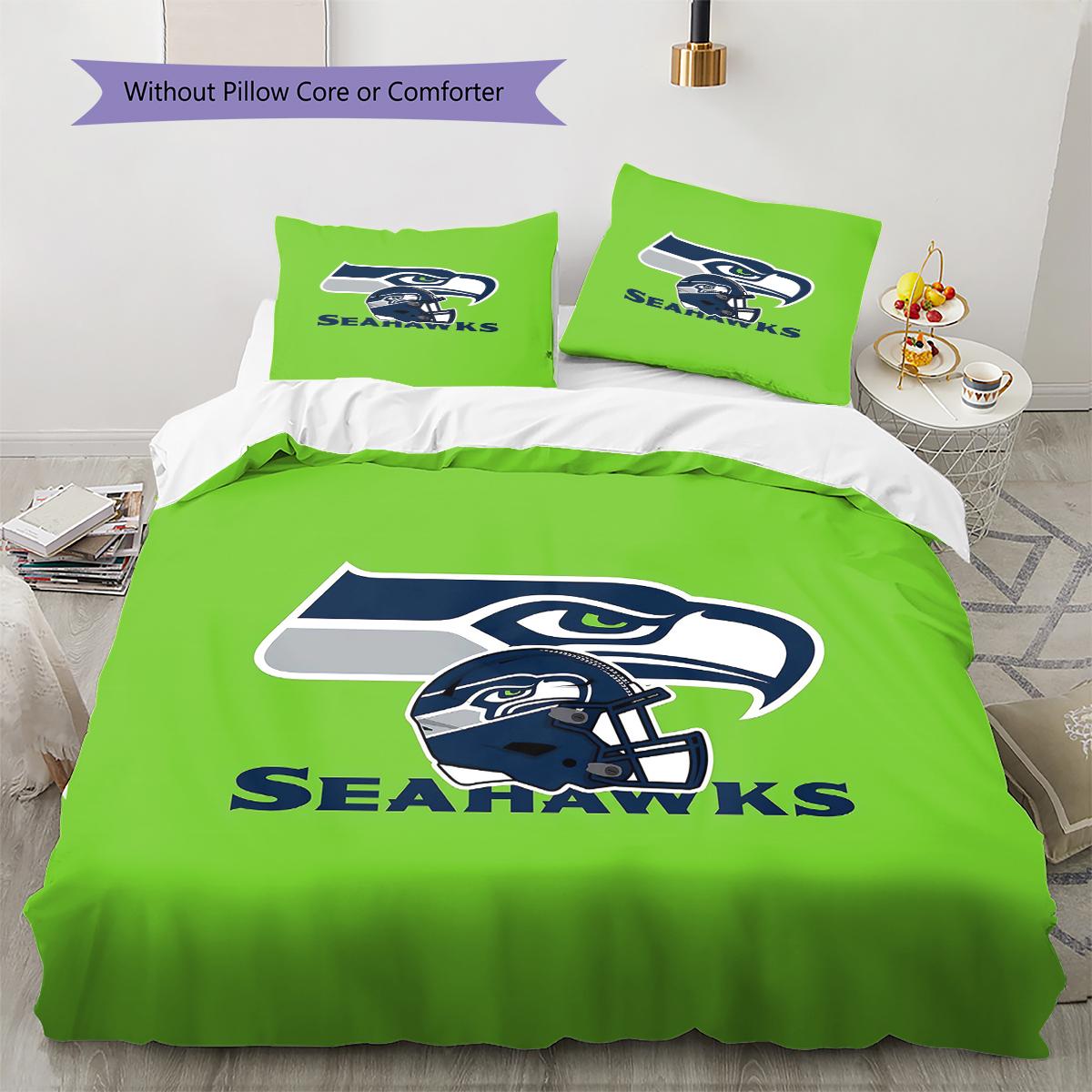 

Seahawks Pattern Bedding Quilt Set Quilt Cover Pillowcase Home Decoration Gift (1 * duvet cover + 2 * pillowcase, without core) 135x200cm