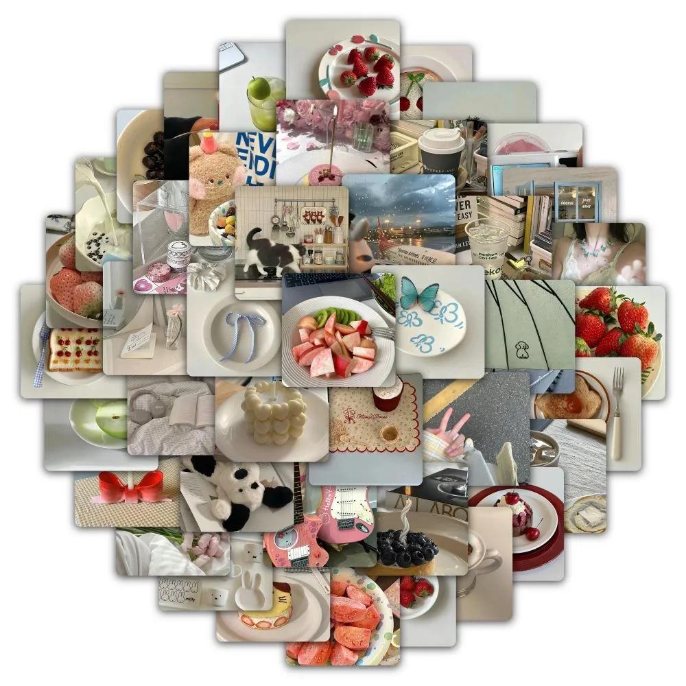 60PS Realistic and Beautiful Life Mall Fresh Graffiti Stickers for Bicycle Hand Account Pencil Case Decals LanLanStickersWorld