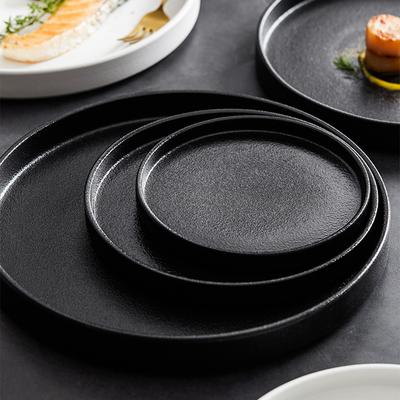 11palcový talíř na večeři Černobílý keramický západní steak Ramen talíř Domácí Kulatý Ovocný Dezert Svačina Talíř Restaurace Nádobí