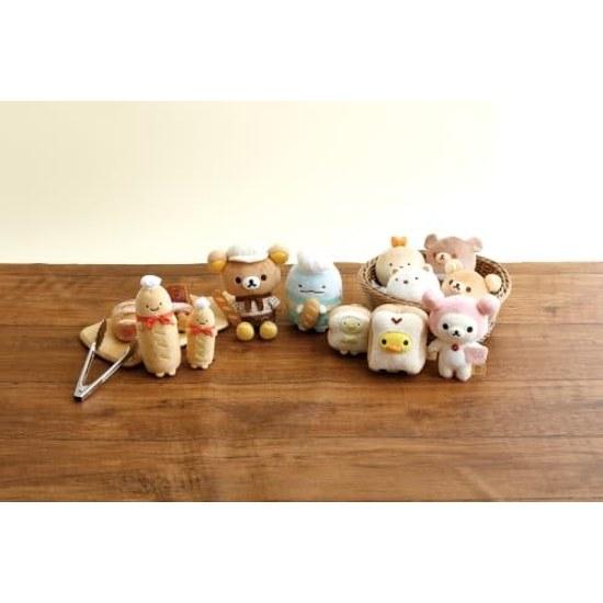 San-X Rilakkuma Anytime Bakery Goods Mochi Bread Plush Toy MZ06801 H8W9.5D7cm