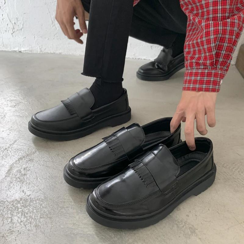 men moccasins soft Leather Men Shoes Loafers Slip On outdoor Comfortable Moccasins Flats — фото 3